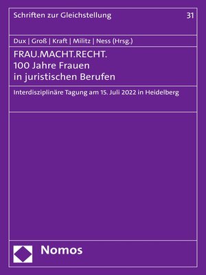 cover image of FRAU.MACHT.RECHT.